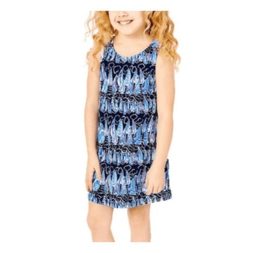 Lilly Pulitzer Kristen Dress Girls XL NWT Blue White